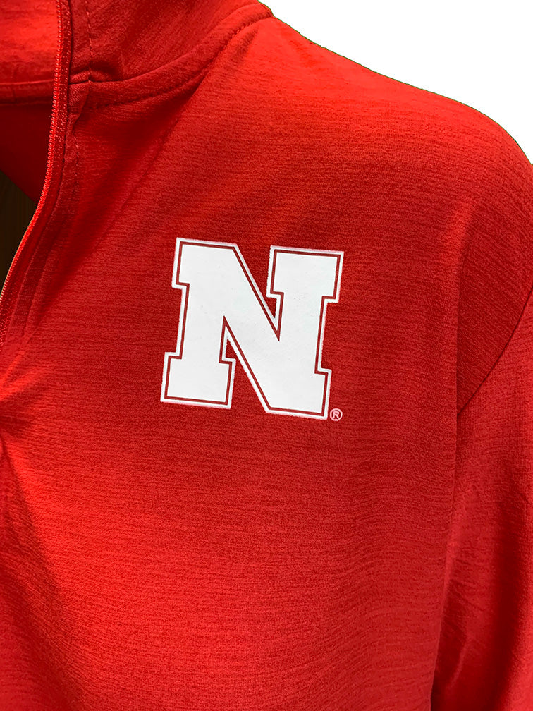 Womens Nebraska Dash Quarter Zip Crop Windshirt