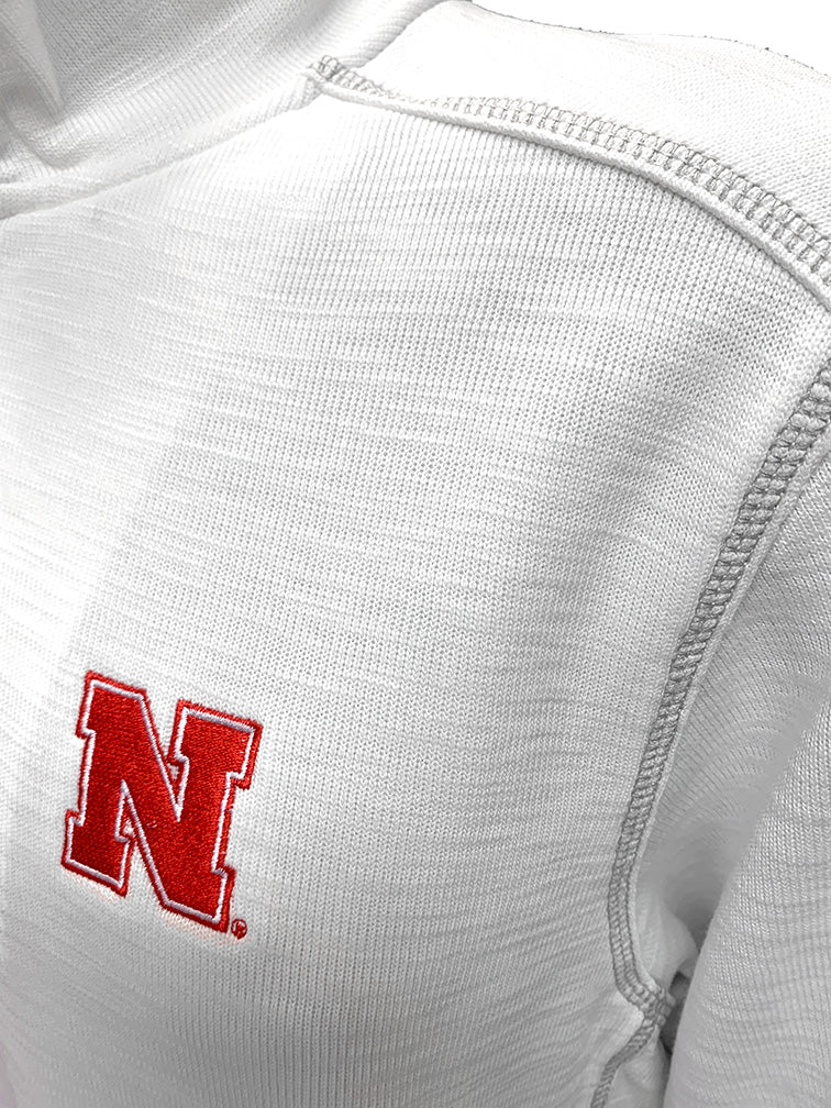 Nebraska Sport Coconut Tommy Bahama Tobago Half Zip