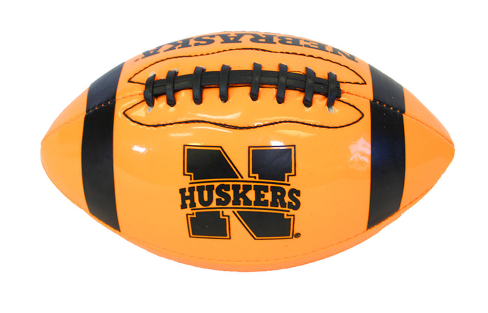 Neon Orange Mini Huskers Football