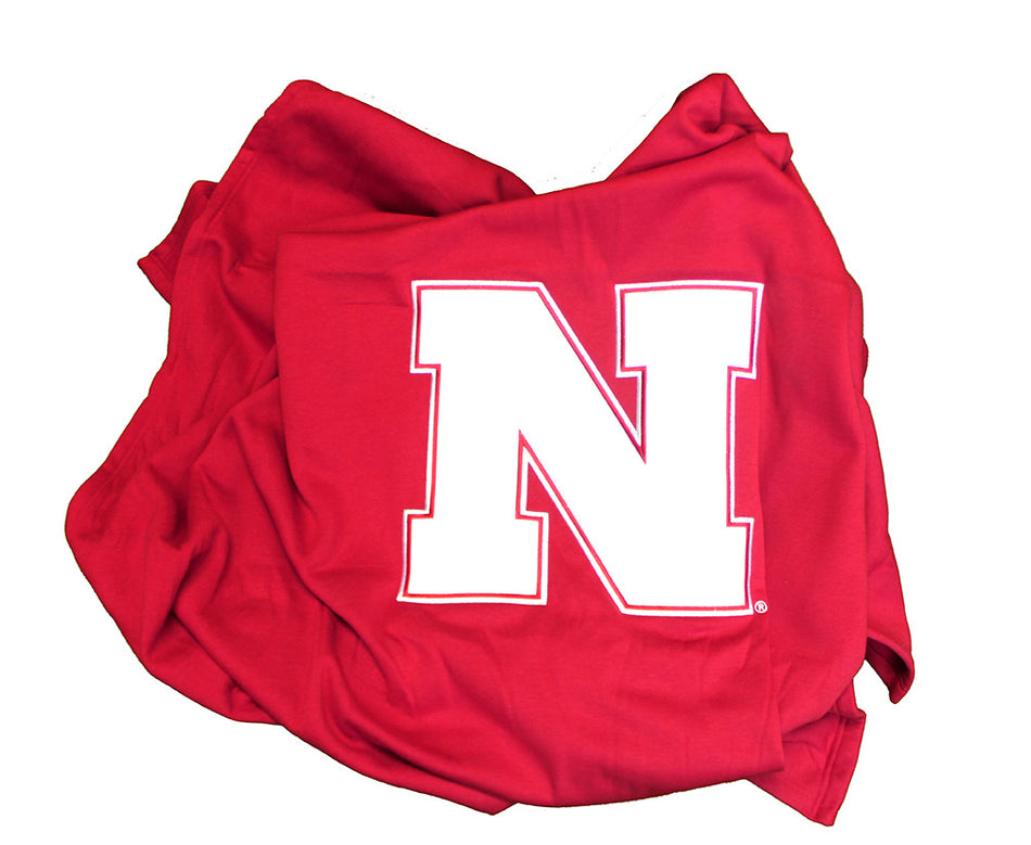 Nebraska N Sweatshirt Blanket