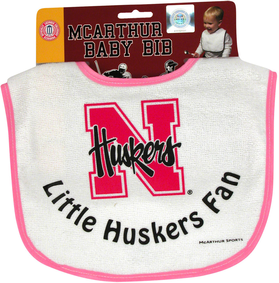 Pink/White Baby Bib