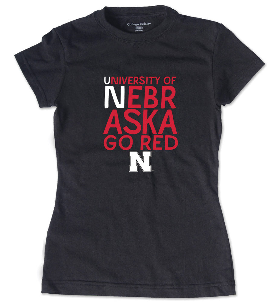 Youth Girls Shimmer Black Tee
