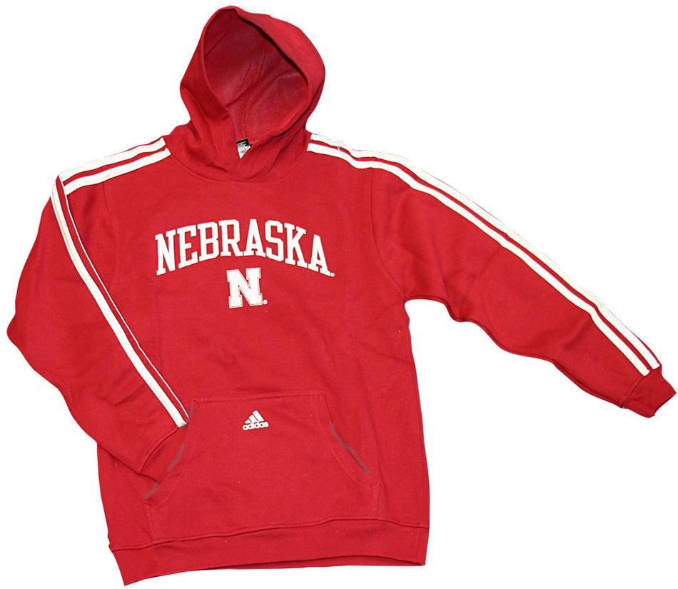 ADIDAS CHILDREN'S 3 STRIPE FLEECE HOOD