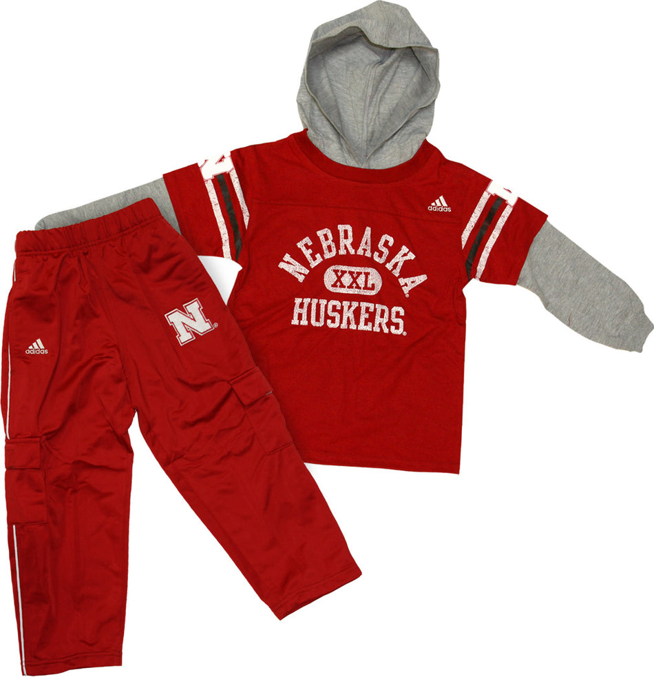 Adidas Hoody Layered Top & Pant Set