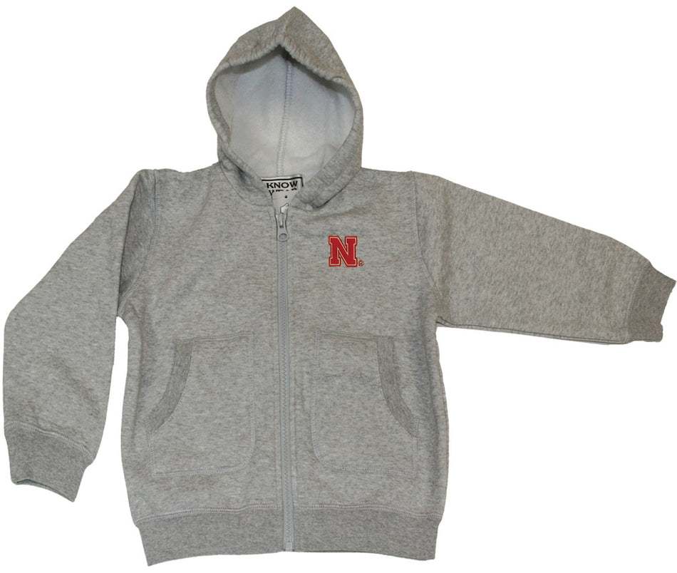 GRAY ZIP HOODY 6/12M