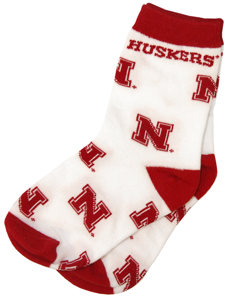 Toddler White Socks with N Logo