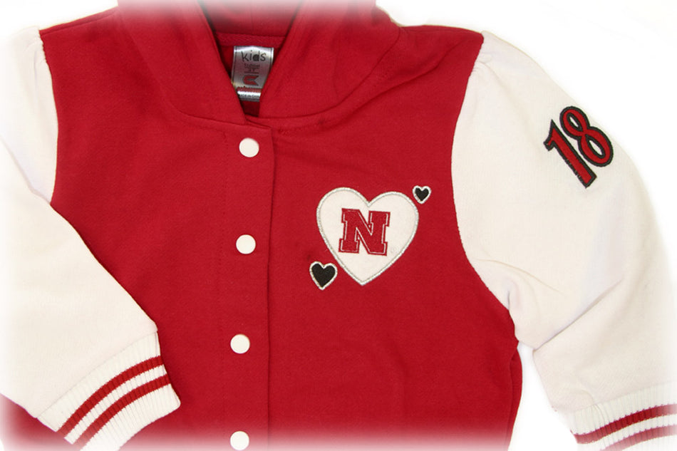 Red/White Toddler Varsity Jacket
