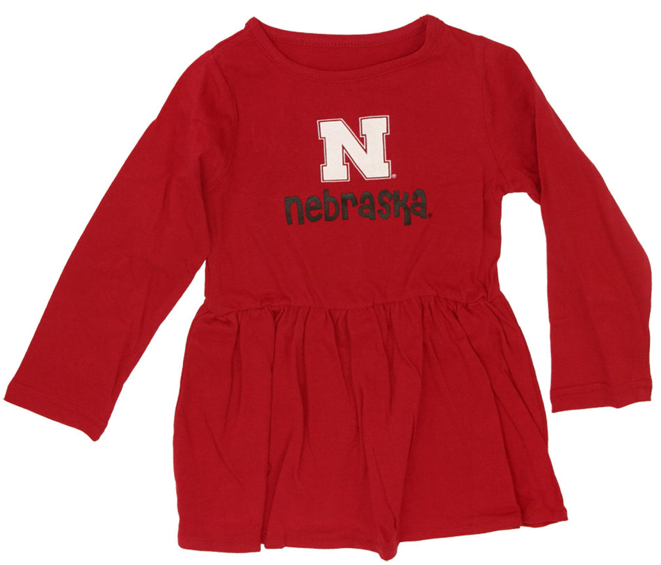 Red/White Toddler Cornhuskers Dress Set