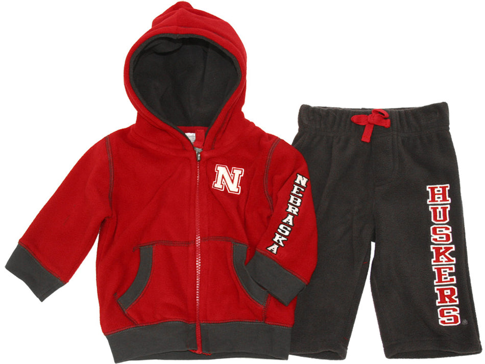 Red/Grey Infant Polar Fleece Set