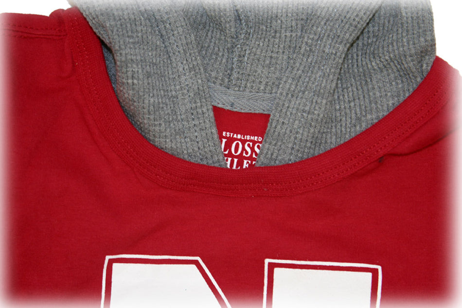 Red & Grey L/S Hoodie