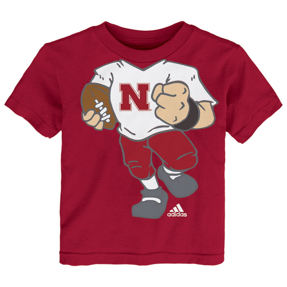 Adidas Huskers Football Player Toddler Tee