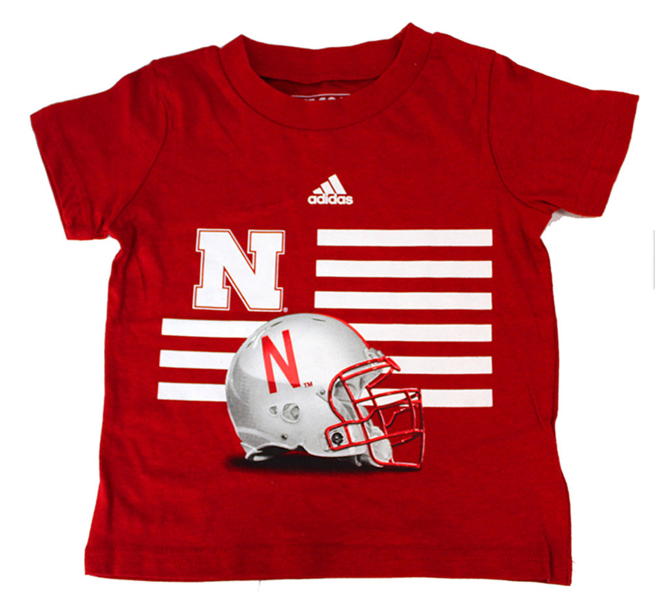 Adidas Kids LS Nebraska Helmet Tee