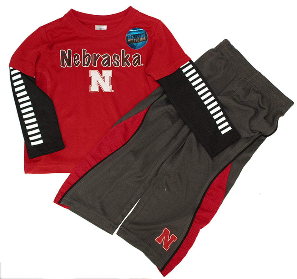 Nebraska Toddler LS Colosseum Tee
