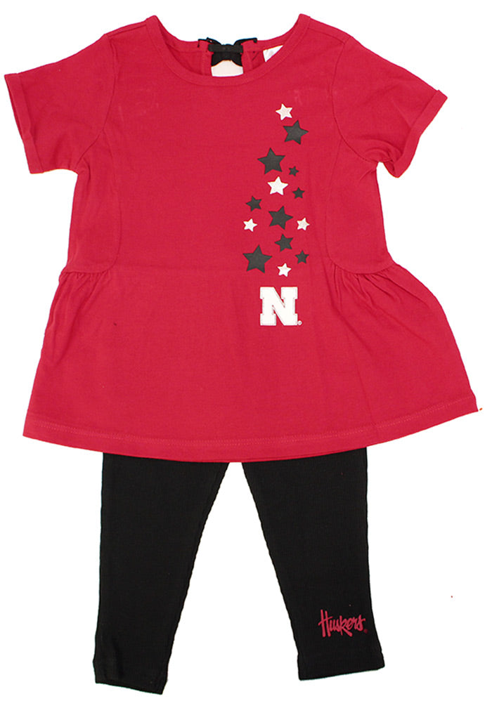 Girls Nebraska Star Dress Set