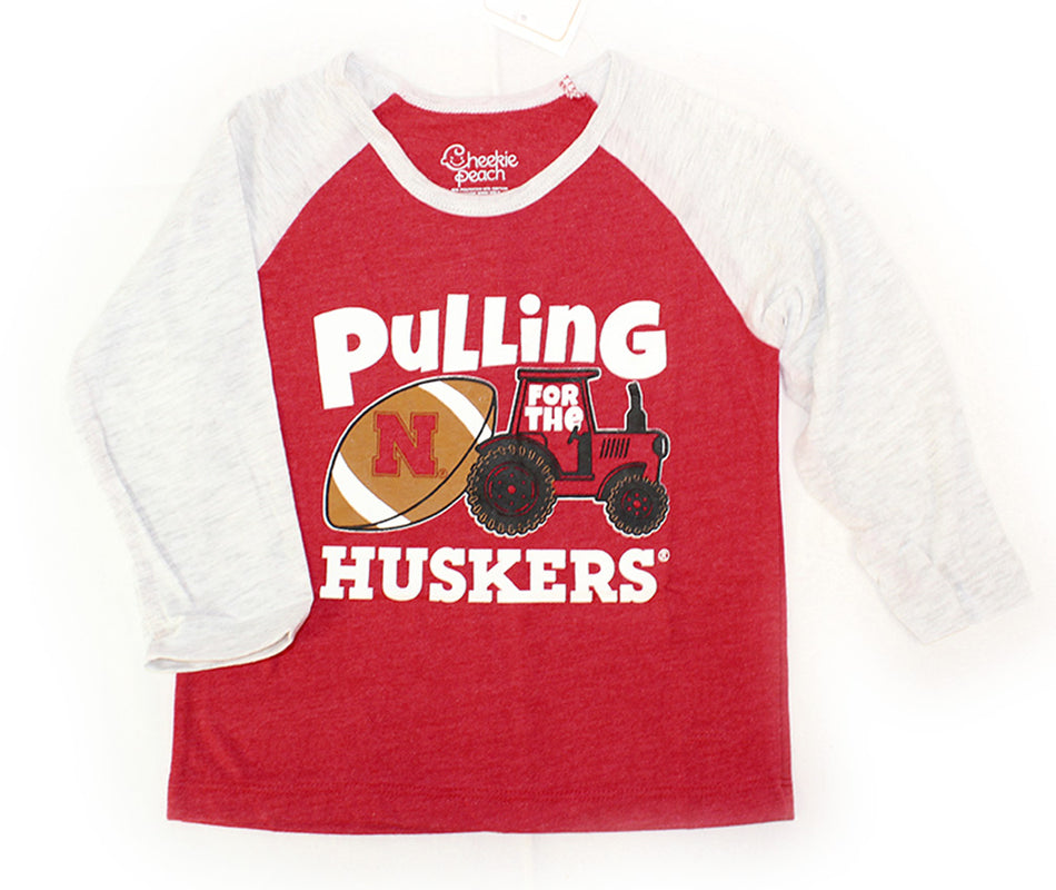 Nebraska Tractor-Pull Toddler Raglan