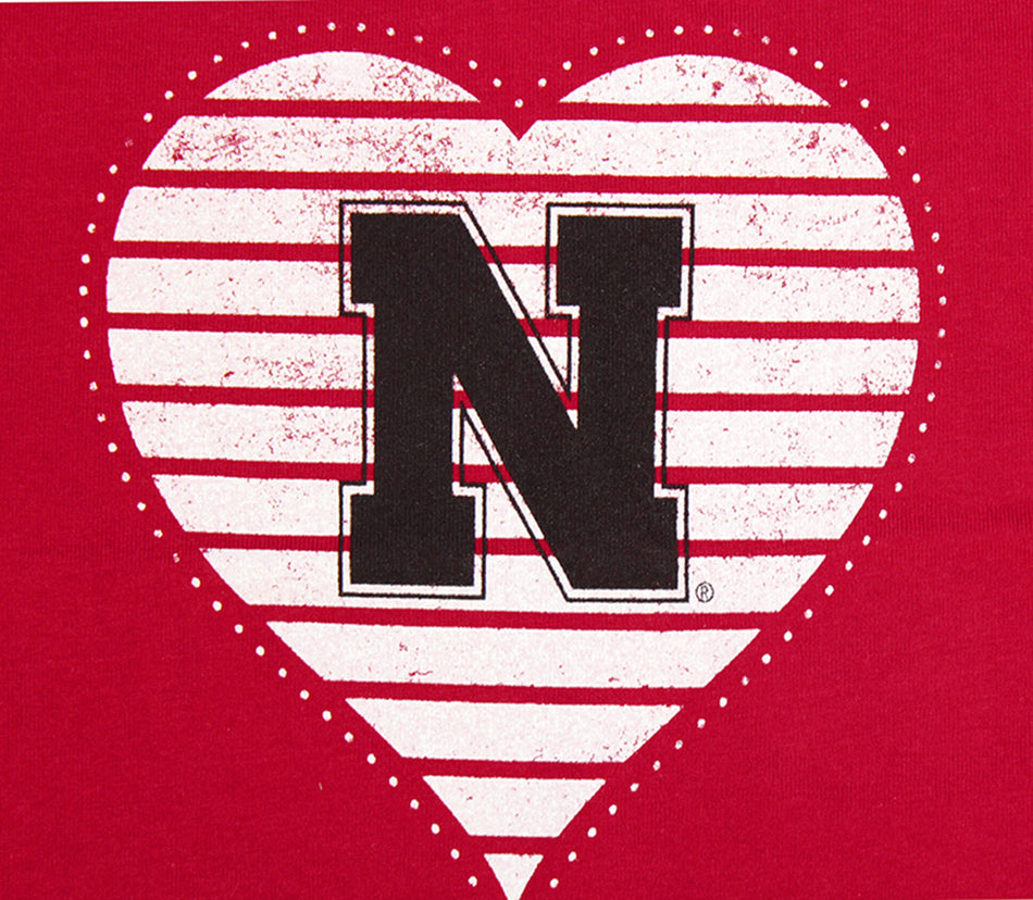 Bell Sleeve Husker Heart Shirt