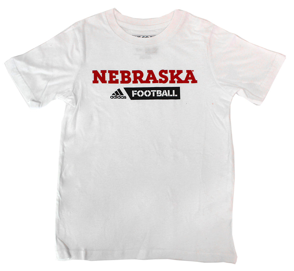 Adidas Kids Nebraska Sideline Grind Tee