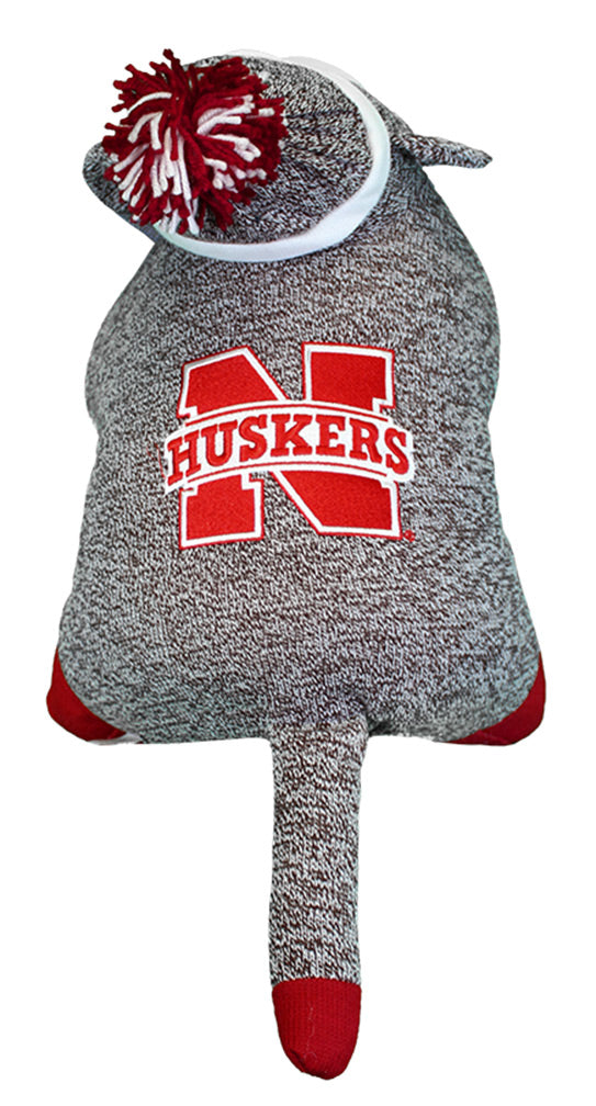 Nebraska Huskers Deluxe Sock Monkey Pillow