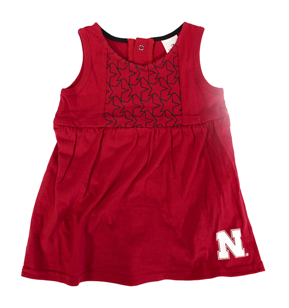 Infant Girls Huskers Onesie Dress