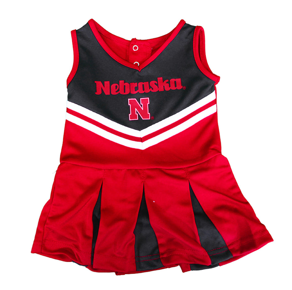 Nebraska Infant Girls Cheer Pom Pom Set