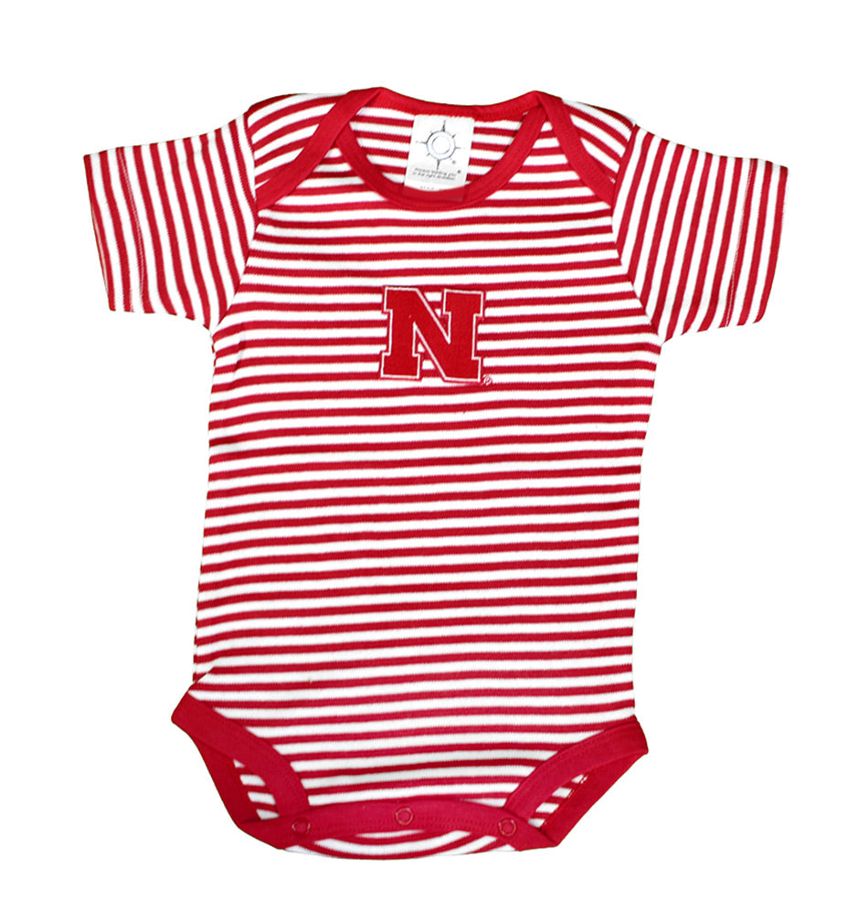 Nebraska Striped Onesie