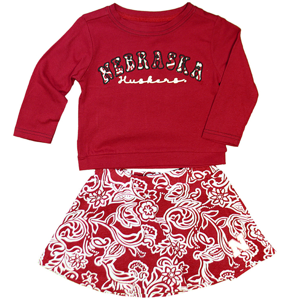 Nebraska Toddler Girls Birdie Skirt Set