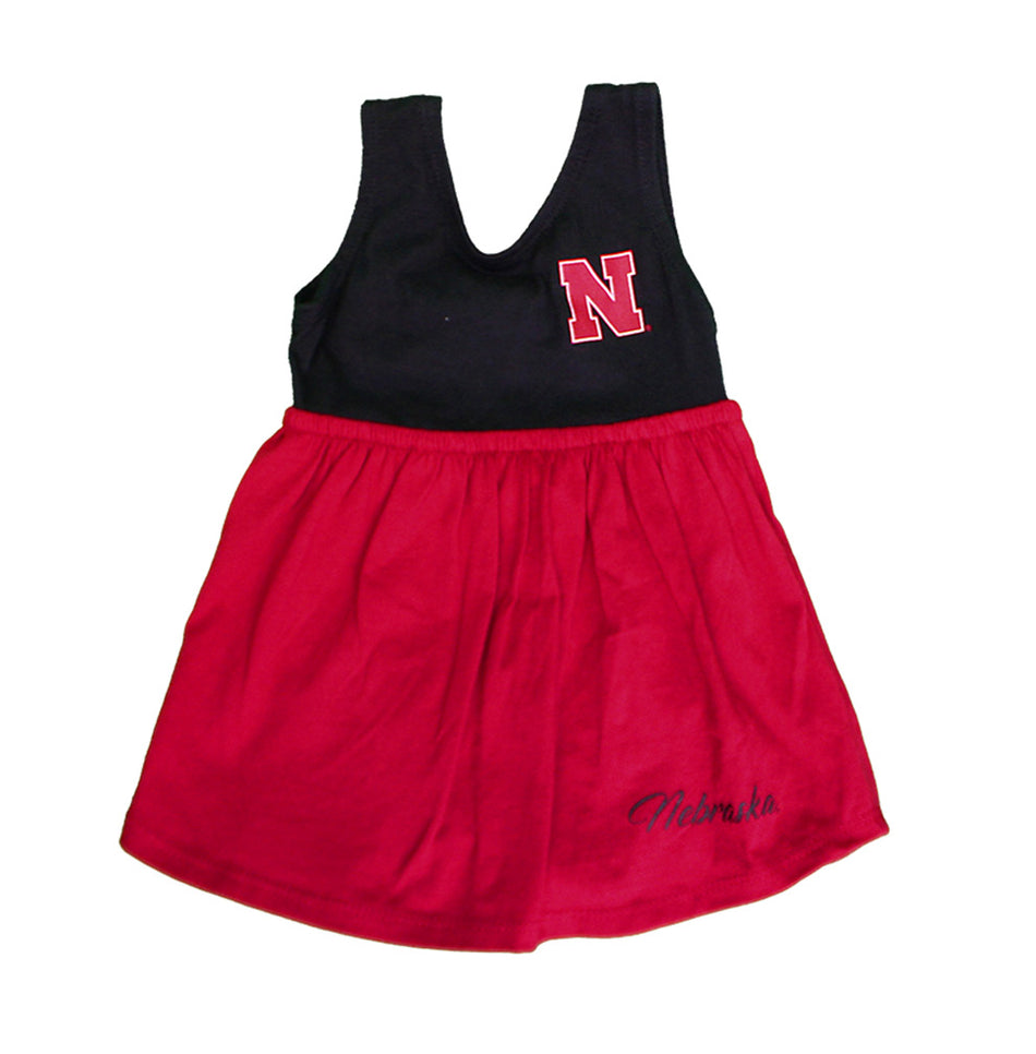 Infant Nebraska Bow Dress