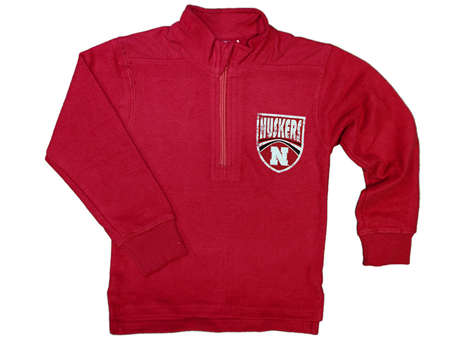 Toddler Huskers Quarter Zip Sweat