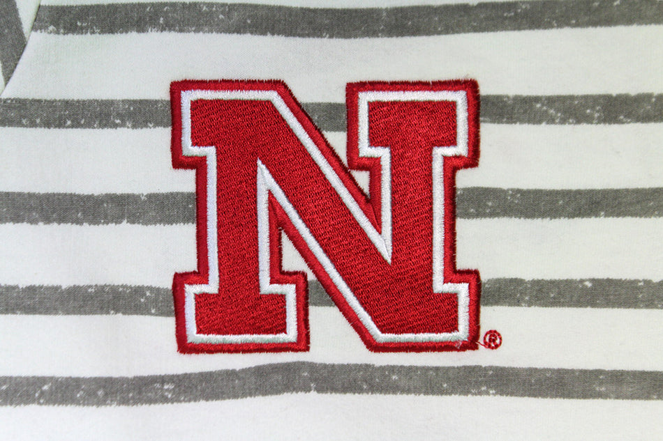 Toddler Gals Nebraska Striped French Terry Dress