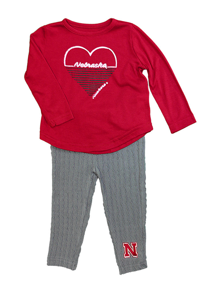 Infant Girls Nebraska Sweetums Legging Set