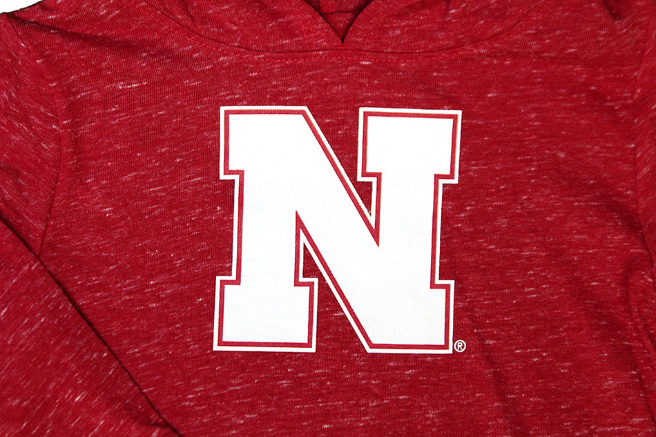 Toddler Girls Huskers Animal LS Hooded Tee