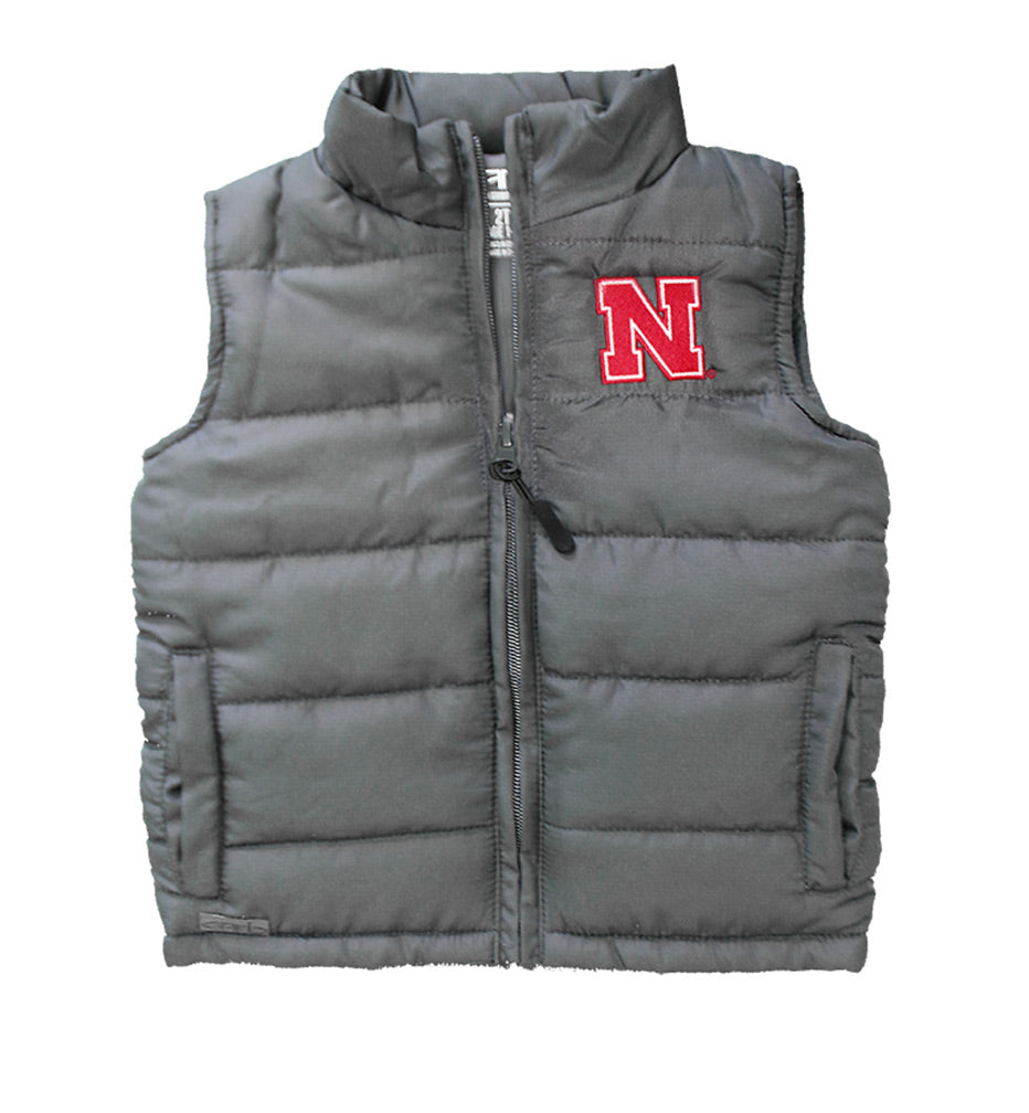 Toddler Boys Nebraska Taylor Puffy Vest