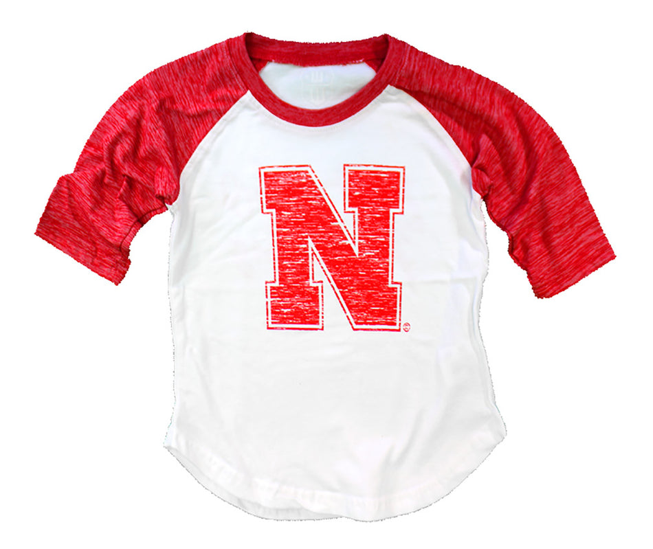Toddler Gals Lets Go Huskers Raglan
