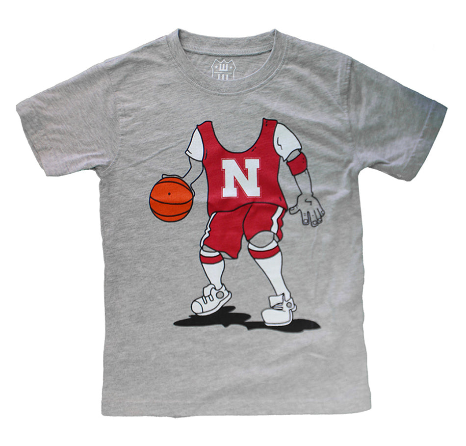 Young Fellas Husker Basketball Player Tee