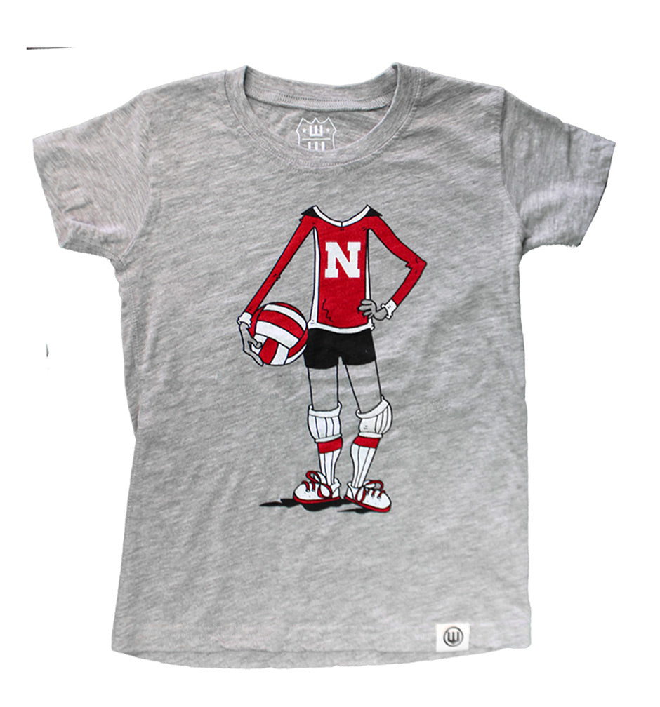 Toddler Girls Nebraska Volleyball Player Tee