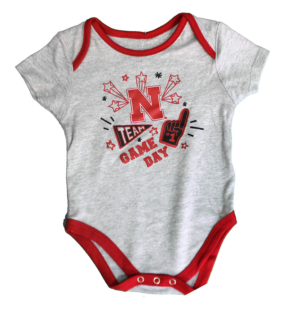 Infant Nebraska Baby  Creeper - Grey