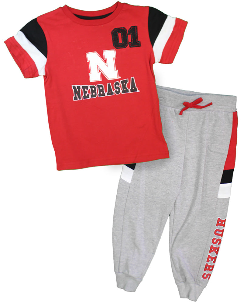 Toddler Boys Nebraska Jersey Tee N Pant Set