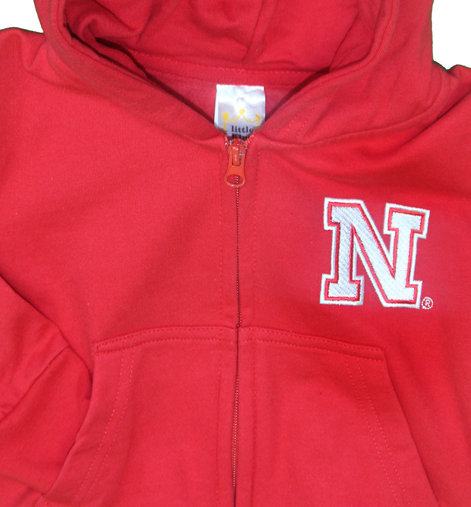 Toddler Nebraska Full Zip Lil King Hoodie