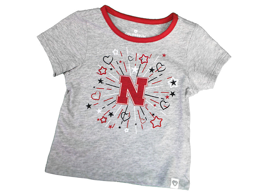 Toddler Girls Go Big Red Star Burst Shirt N Skirt