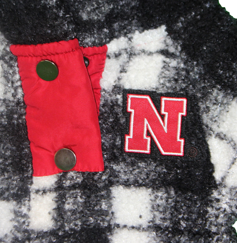 Infant Girls Plaid Nebraska Prep Sherpa