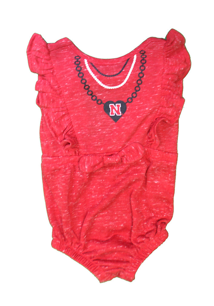 Infant Girls Nebraska Cutie Ruffle Onesie