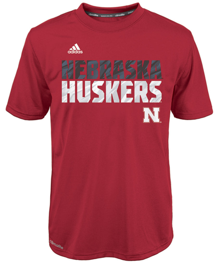 Adidas Nebraska Huskers Sideline Shock Energy Tee - Red