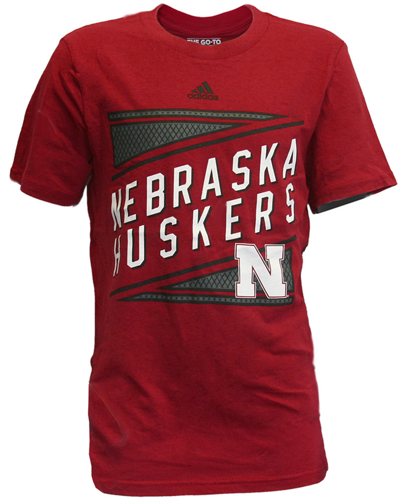 Adidas Huskers Raised Varsity Tee