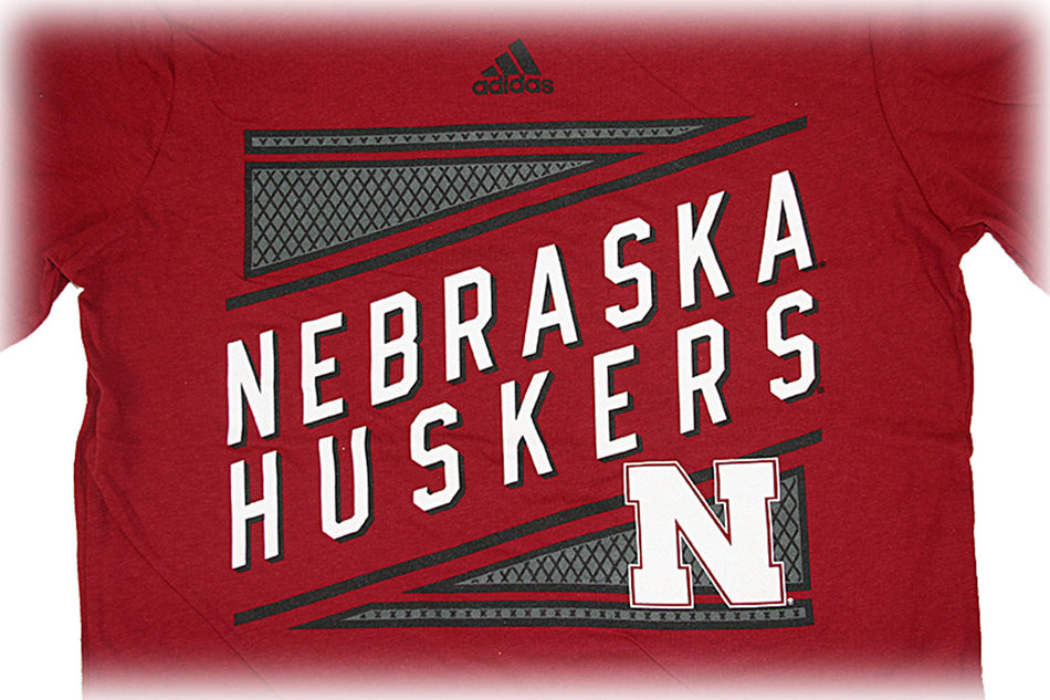 Adidas Huskers Raised Varsity Tee