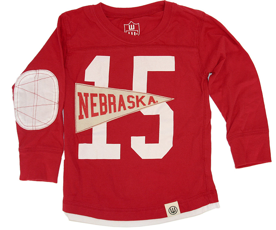 Youth Nebraska 15 Pennant Long Sleeve