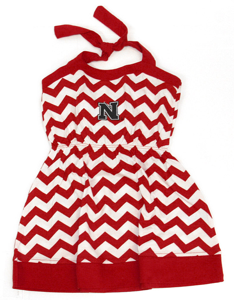 Youth Huskers Chevron Dress