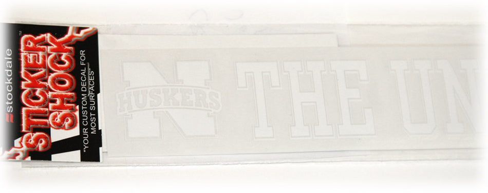 University Of Nebraska White Decal