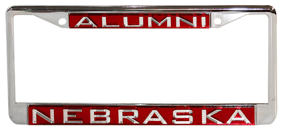 Chrome Nebraska Alumni License Frame