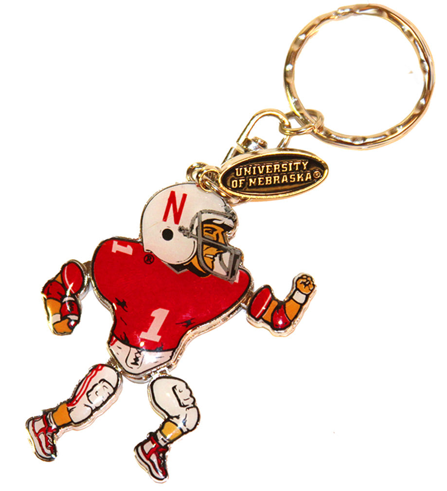 Cornhusker Player Keychain