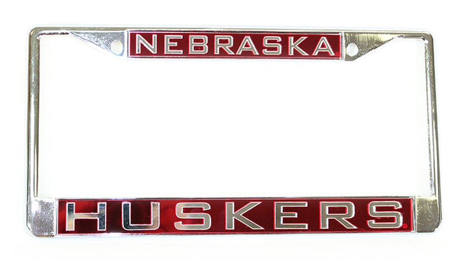 Nebraska Huskers Metal Inlayed License Frame